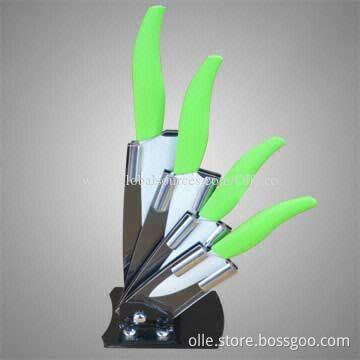 Ceramic Knife Set with Colorful Plastic Handle